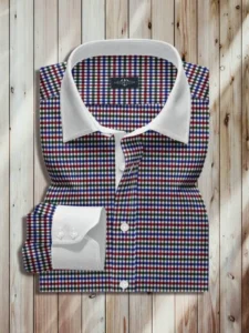 Multi Color Check Shirt, Check Shirt, Men Dress Shirt, 100% Cotton