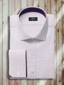 Pink Men Dress Shirt, Men Dress Shirt, Pink Striped Men Dress Shirt