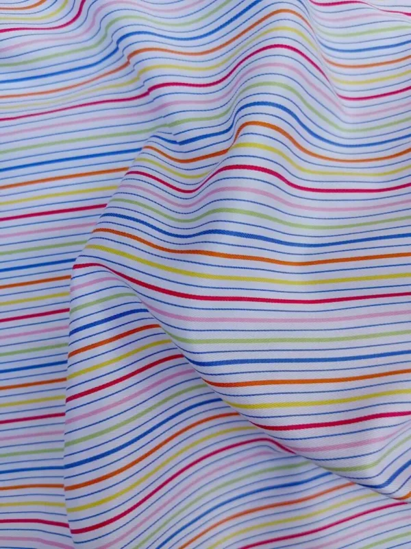 Multi Stripes fabric, 100% Cotton, Wrinkle Free Fabric